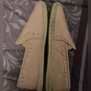 MICHAEL KORS | Kendrick Leather Slip On Espadrilles - Pink - Size 8